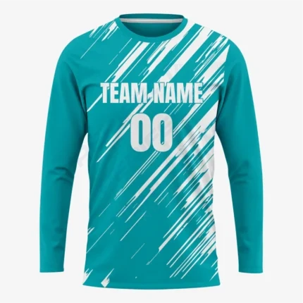 Professional Soccer Goal-Keeper Jersey in Dark Cyan