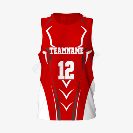 Custom Men's Red Lacrosse Pinnie