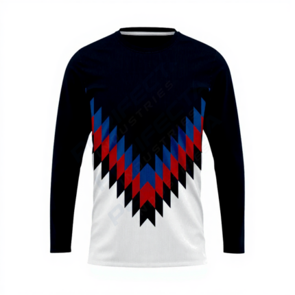 Basketball Long Sleeve Shooting Shirt in Black and White RSBLSSS-003