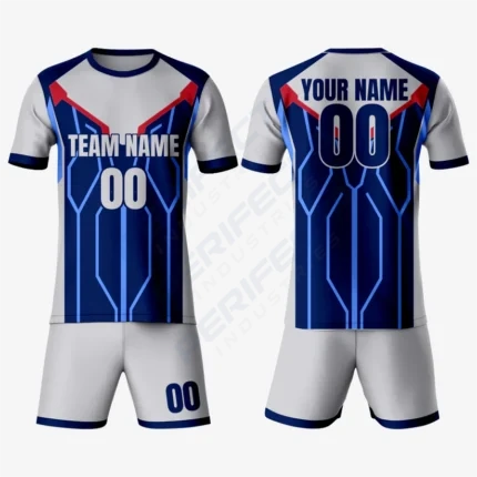 Alternative view of Premium Dark Blue & Grey Soccer Kit