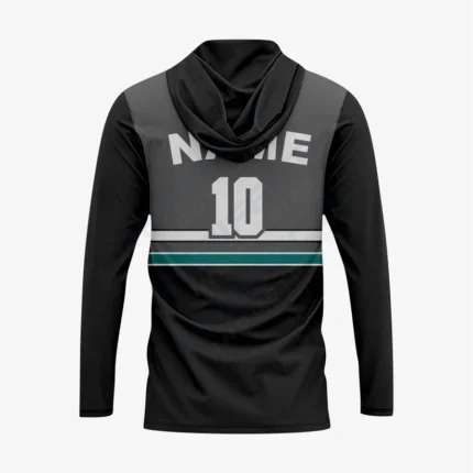 Alternative view of Black Personalized Softball T-Shirt Hoodie for Men/Women/Youth
