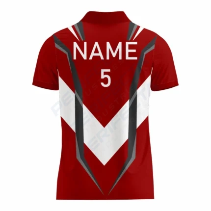 Alternative view of Basketball Polo Shirt in Maroon RSBPS-004