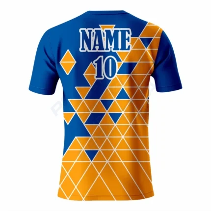 Alternative view of Basketball Short Sleeve Shooting Shirt in Orange and Blue RSBSSSS-007