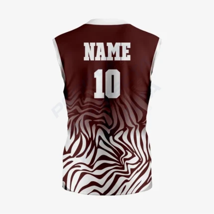 Alternative view of Custom 2-Button Sleeveless Softball Jersey – Dark Brown for Men/Women