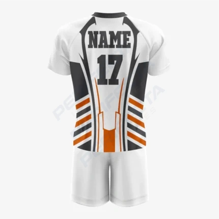 Alternative view of Custom Lacrosse Uniform in Orange/White