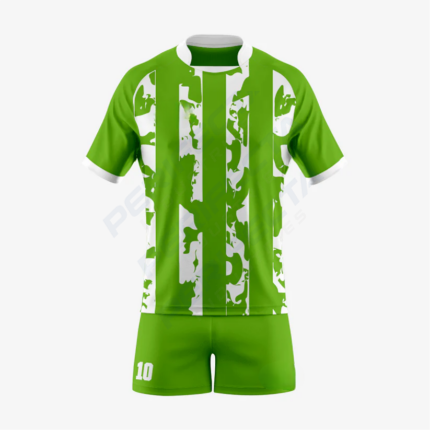 Custom Fit Green Rugby Uniform for Teams