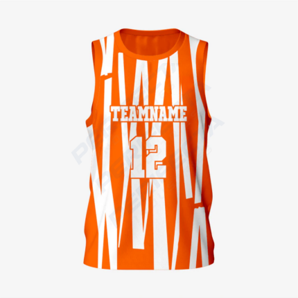 Men's Personalized Orange Lacrosse Pinnie