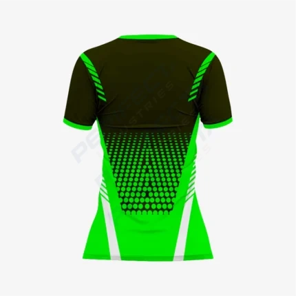 Alternative view of Custom Black/Green Softball V-Neck Jersey for Men/Women