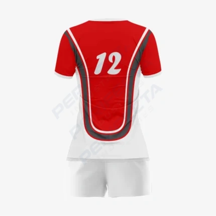 Alternative view of Personalized Red Volleyball Uniform Set for Athletes