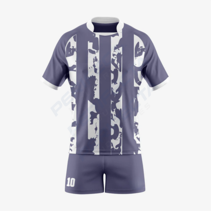 Personalized Rugby Jersey & Shorts Set in Davy Grey