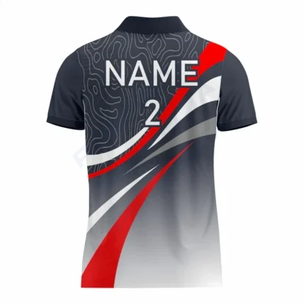 Alternative view of Basketball Polo Shirt in Gray RSBPS-001