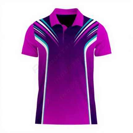 Basketball Polo Shirt in Purple RSBPS-008
