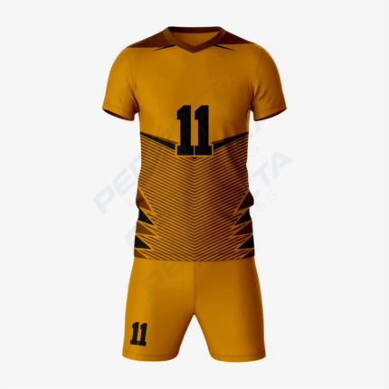 Golden/Black Custom Volleyball Uniform Set for Teams
