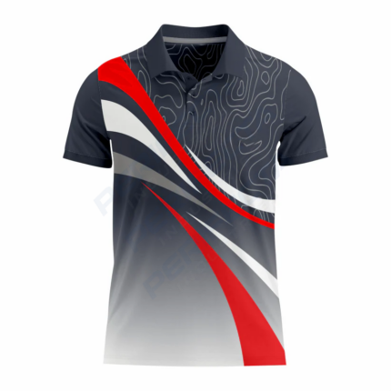 Basketball Polo Shirt in Gray RSBPS-001