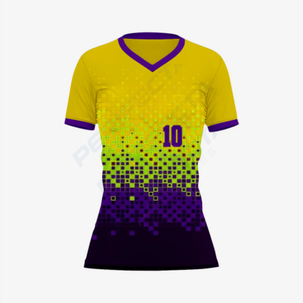 Custom Gold/Purple Softball V-Neck Jersey for Men/Women