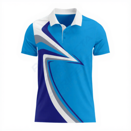 Basketball Polo Shirt in Blue RSBPS-002